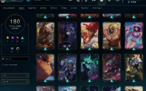 Conta Lol Full Acesso - Lvl 265 - 180 Skins - Todos Campeões