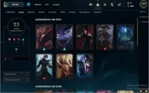 V > Atual GOLD4 MD5 com 23skins e 55champs(Plat4 na passada)