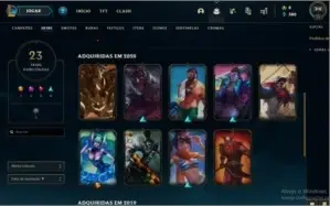 V > Atual GOLD4 MD5 com 23skins e 55champs(Plat4 na passada)