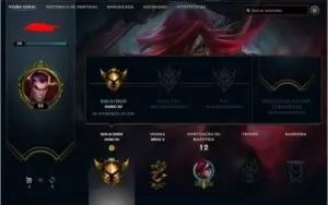 Conta gold 3 com skin da katarina