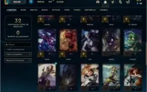 Conta MESTRE com 3 skins e 36 champs