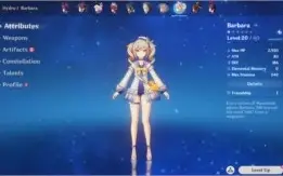 Conta Genshin Impact A56 9 personagens 5* e 3 armas 5*