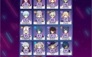 Hutao,Baal,Xiao + Quatro 5* AR 56