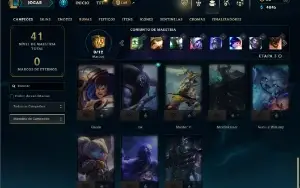 Unranked com 30 Champs e 8 Skins