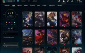 Conta prata 4 com TODOS os champs e 721 Skins + 60 Cromas
