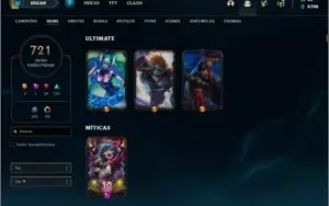 Conta prata 4 com TODOS os champs e 721 Skins + 60 Cromas