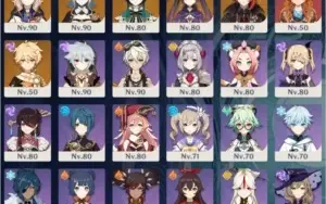 ⭐ AR 57 DILUC C1 + JEAN C1 + VENTI + ALBEDO + MONA E ALOY ⭐