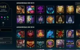 CONTA LOL //33 SKINS //105 CHAMPS //LVL 206 //GOLD2