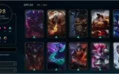 LoL Gold 2, 98 skins, 101 champs (maior parte top,mid,jg)