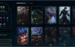 LoL Gold 2, 98 skins, 101 champs (maior parte top,mid,jg)