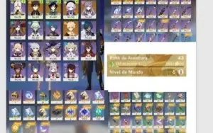 CONTA GENSHIN RANK 43 ZHONGLI, VENTI, MONA, QIQI C2, QEKING