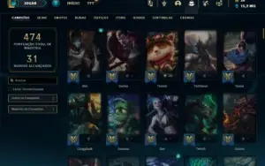 Bronze 1 com 150 Champs e 274 Skins ( Criada em 2012 )