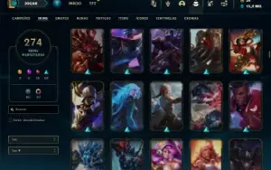 Bronze 1 com 150 Champs e 274 Skins ( Criada em 2012 )