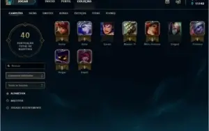 CONTA League of Legends LOL 5 skins 9 champs SMURF TOP lv 20