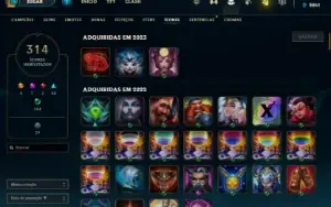 Conta LOL 150+ Skins
