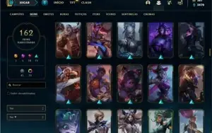 Conta Platina 4 com TODOS os champs e 162 Skin + 4 Prestigio