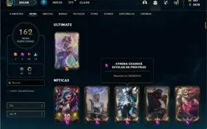 Conta Platina 4 com TODOS os champs e 162 Skin + 4 Prestigio