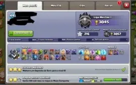 Conta clash of clans cv9 full com 9300 gemas
