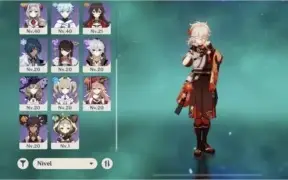 Ar38. Kazuha, kequing com falcão, harpa