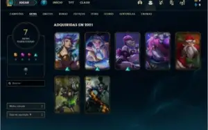 Conta platina 2 com 7 skins e 39 champs