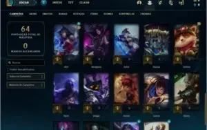 Conta platina 2 com 7 skins e 39 champs