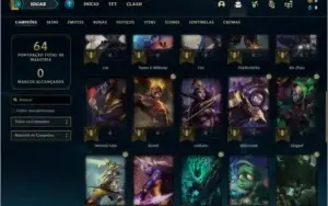 Conta platina 2 com 7 skins e 39 champs