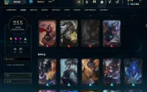 Esmeralda 2 com TODOS os champs e 252 Skins + 1900 RP