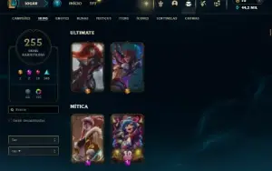 Esmeralda 2 com TODOS os champs e 252 Skins + 1900 RP