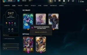 Conta ouro 3 com TODOS os champs e 247 Skins ( MAIN ADC )