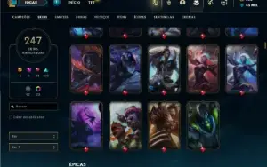 Conta ouro 3 com TODOS os champs e 247 Skins ( MAIN ADC )