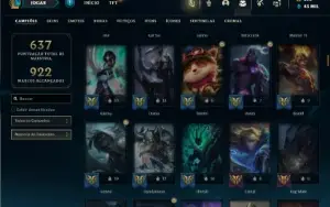 Conta ouro 3 com TODOS os champs e 247 Skins ( MAIN ADC )