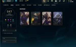 Conta ouro 3 com TODOS os champs e 247 Skins ( MAIN ADC )