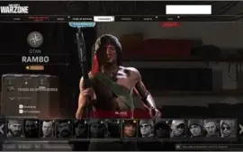 CONTA WARZONE - 3 ULTRA + RAMBO E JOHN MCCLANE