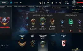 Conta LOL 161 skins + Skins Míticas Raras + Gold 1 Solo/Q