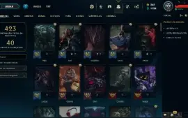 Conta LOL 161 skins + Skins Míticas Raras + Gold 1 Solo/Q