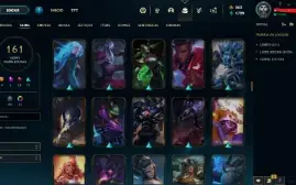 Conta LOL 161 skins + Skins Míticas Raras + Gold 1 Solo/Q