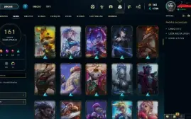 Conta LOL 161 skins + Skins Míticas Raras + Gold 1 Solo/Q