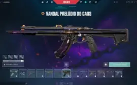 Valorant, Platina 2, 66 Skins, pacote do caos e saqueador