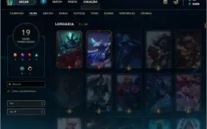 Conta league of legends lvl 92 PLATINA 4. VER DETALHES