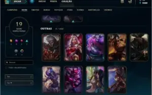 Conta league of legends lvl 92 PLATINA 4. VER DETALHES
