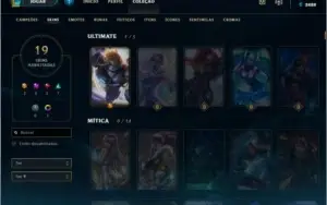 Conta league of legends lvl 92 PLATINA 4. VER DETALHES