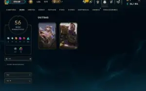 Prata 4 com 140 Champs e 56 Skins ( MID / ADC / JG )
