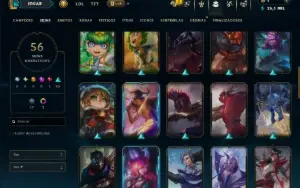 Prata 4 com 140 Champs e 56 Skins ( MID / ADC / JG )