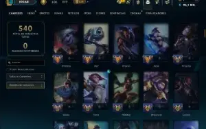 Prata 4 com 140 Champs e 56 Skins ( MID / ADC / JG )