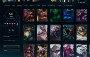 Prata 4 com 140 Champs e 56 Skins ( MID / ADC / JG )