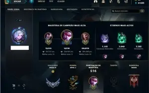 Conta prata 4 com TODOS os champs e 195 Skins + 1 Prestigio
