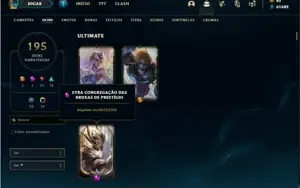 Conta prata 4 com TODOS os champs e 195 Skins + 1 Prestigio