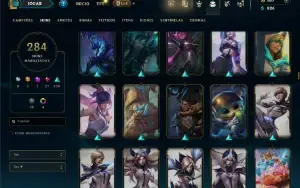Unranked com TODOS os Champs e 284 Skins