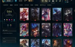 Unranked com TODOS os Champs e 284 Skins