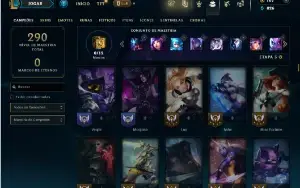 Unranked com TODOS os Champs e 284 Skins